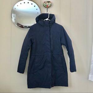 L.L. Bean navy blue parka